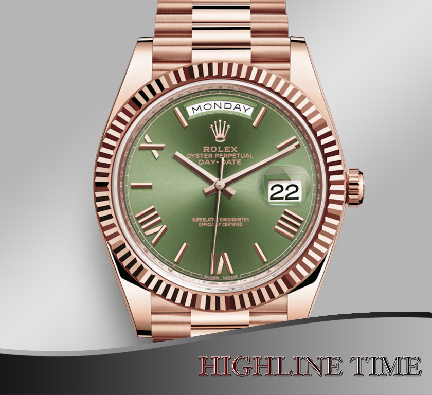 rolex day date olive dial